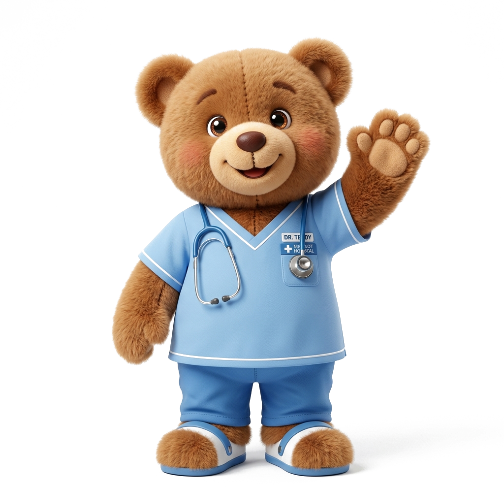3D Doctor Bear Mascot